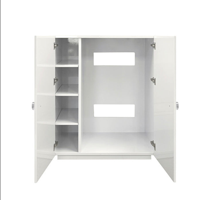 Sammi 40" White Lacquer Storage Cabinet