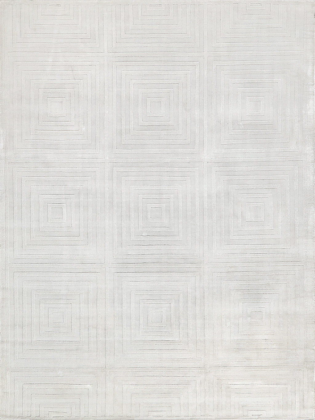 Ollie Modern White Patterned Area Rug - Elegance Collection