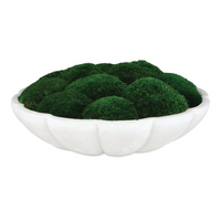 Garnet Moss Centerpiece in Ivory Stone Bowl