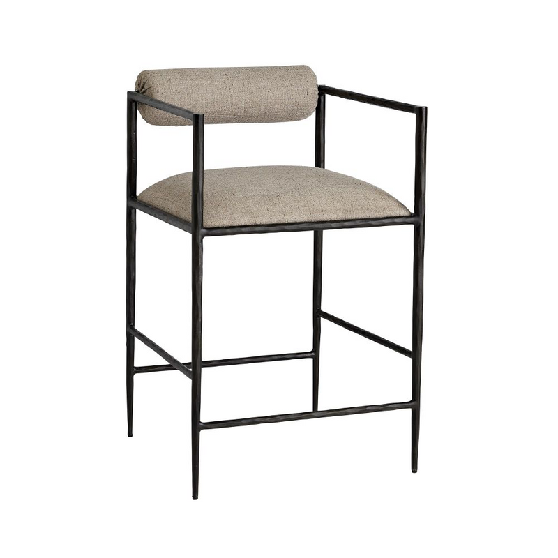 Musa Pewter Iron Counter Stool