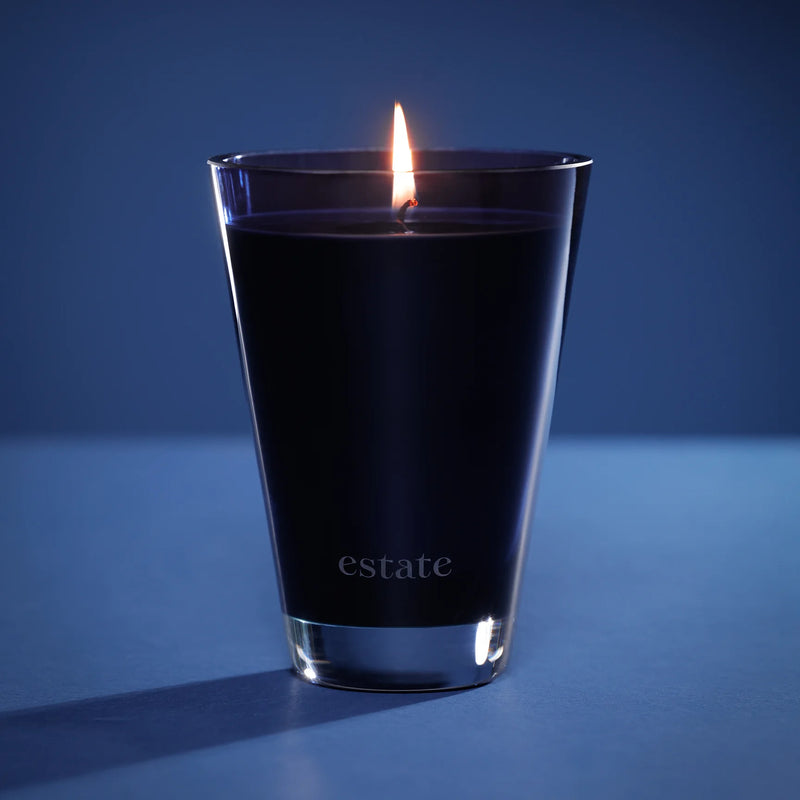 Estate Candle - 10.5 oz Navy Blue/Agave (Set of 4)