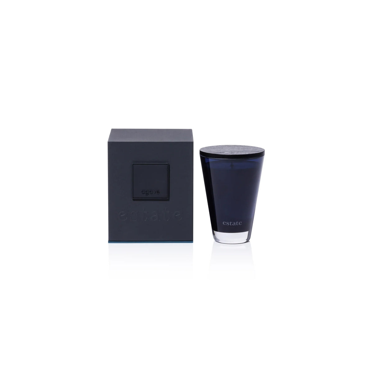Estate Candle - 10.5 oz Navy Blue/Agave (Set of 4)
