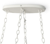 Selita 48.25" Cream Oval Hand-sewn Coco Beads Chandelier