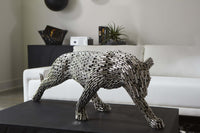 Panther Pipe Sculpture, Walking Stainless Steel Indoor/Outdoor (2 Sizes Available)