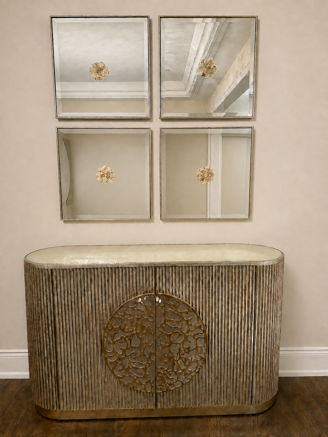 Arielle Selenite Crystal Mirror
