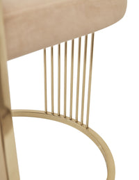 Adelpha Cream Velvet with Polished Gold Dining Chair (Small) - Luxury Living Collection