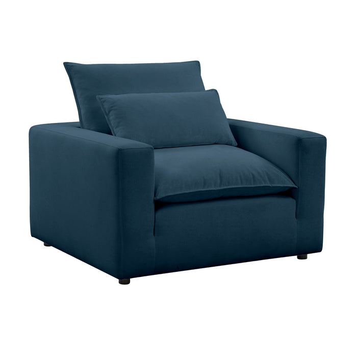 Carlie Navy Arm Chair - Luxury Living Collection