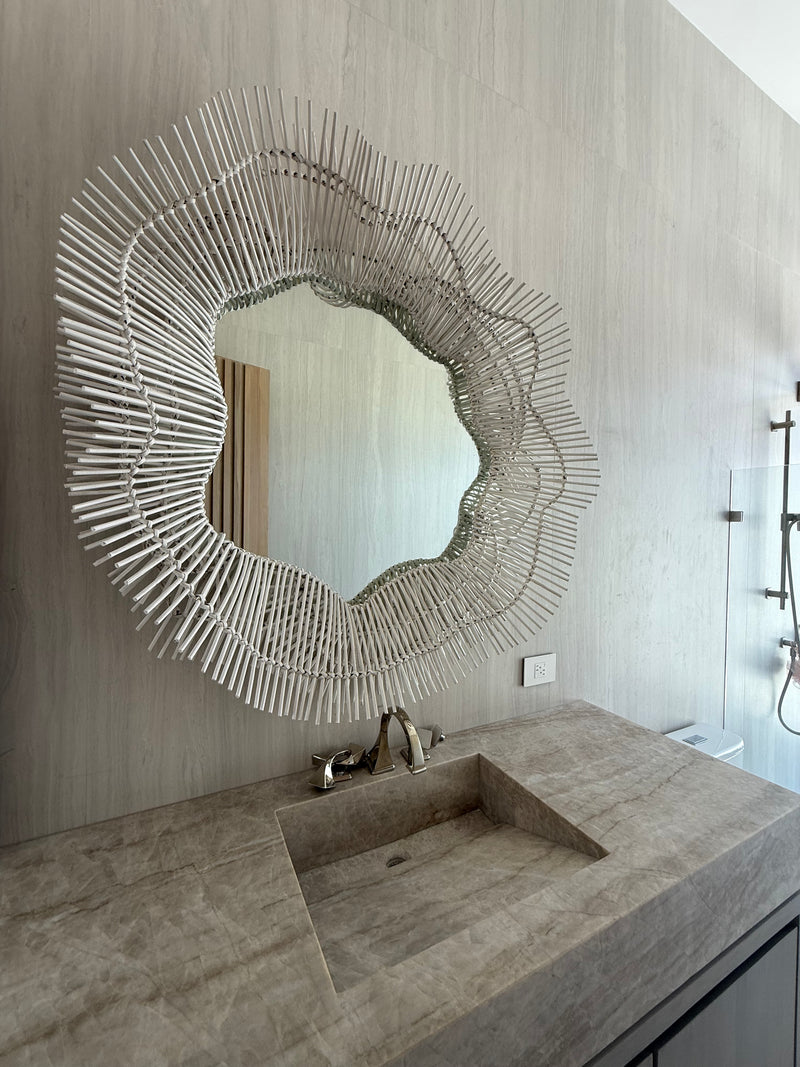 Miramar 46" White Mirror