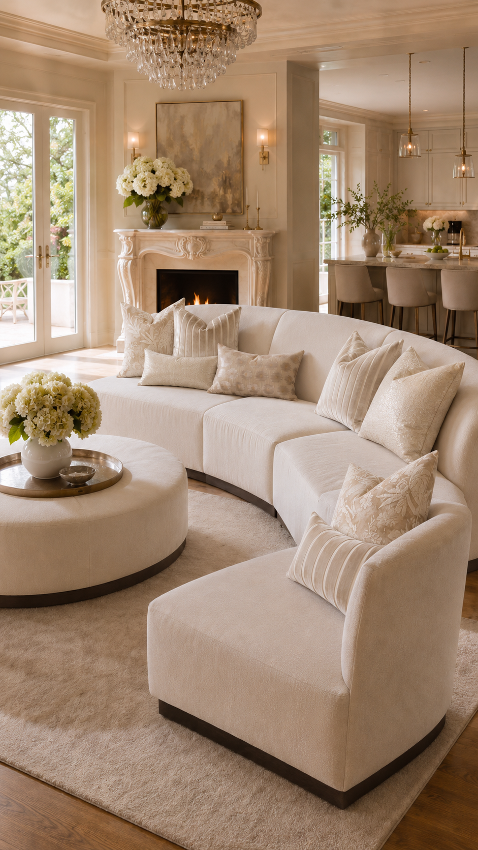 Islander 67" Vanilla Performance Bouclé Sofa (Right & Left Available)