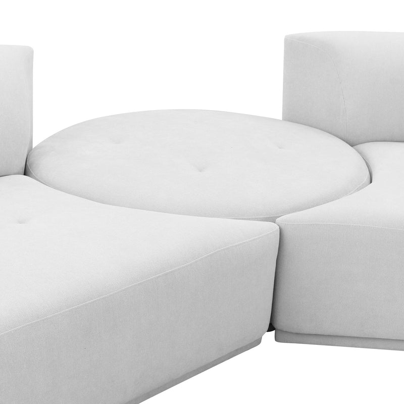 Pablo Grey Velvet 5-Piece Modular Sectional - Luxury Living Collection