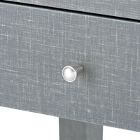 Seneca 1-Drawer Side Table - Winter Grey / Nickel