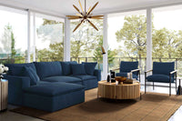 Cali Navy Performance Fabric Modular Corner Chair