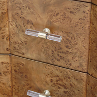 Vera 42" Matte Dark Burl & Gold Chest/Dresser/Nightstand