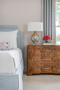 Vera 42" Matte Dark Burl & Gold Chest/Dresser/Nightstand