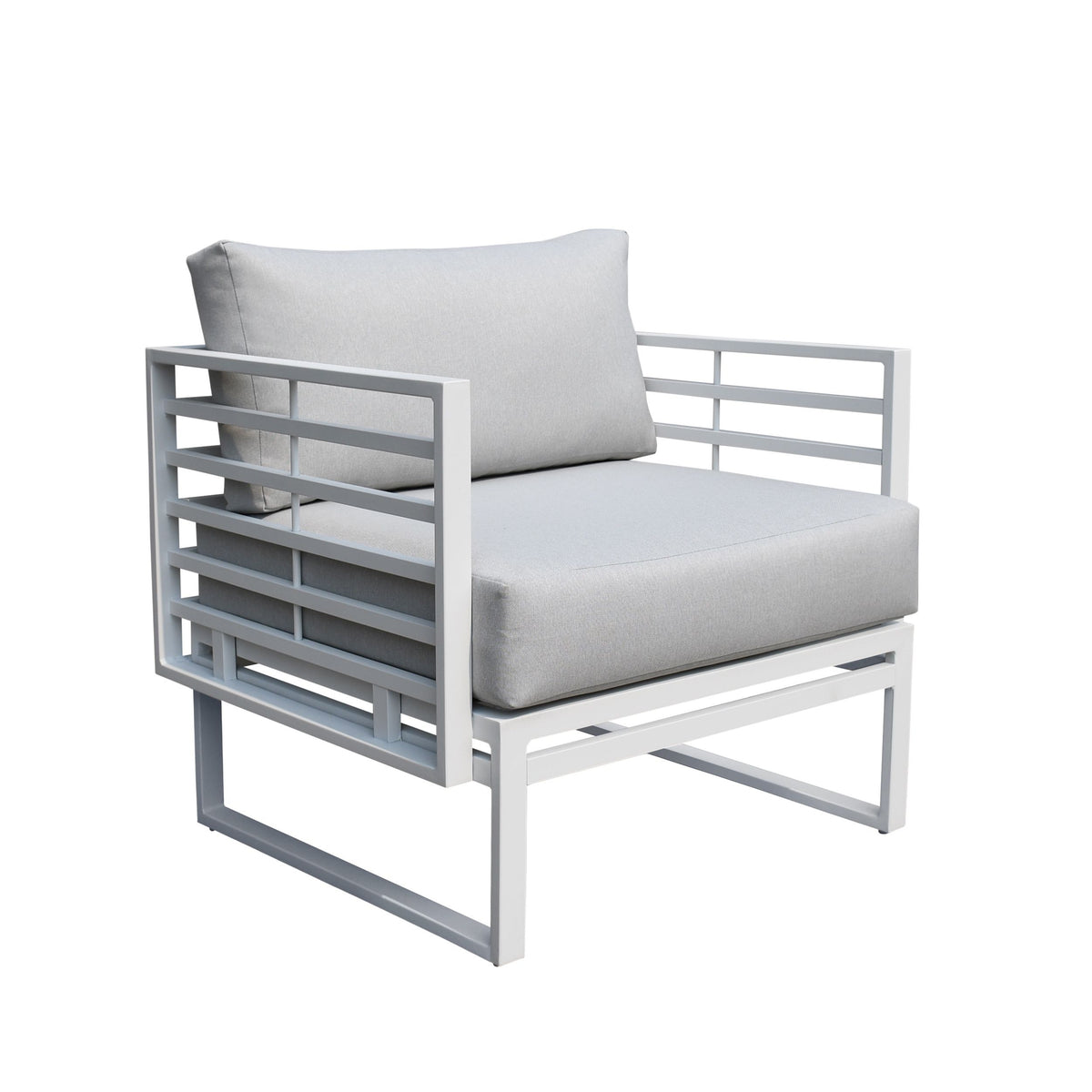 Palisade Light Grey & White Outdoor Sofa Set