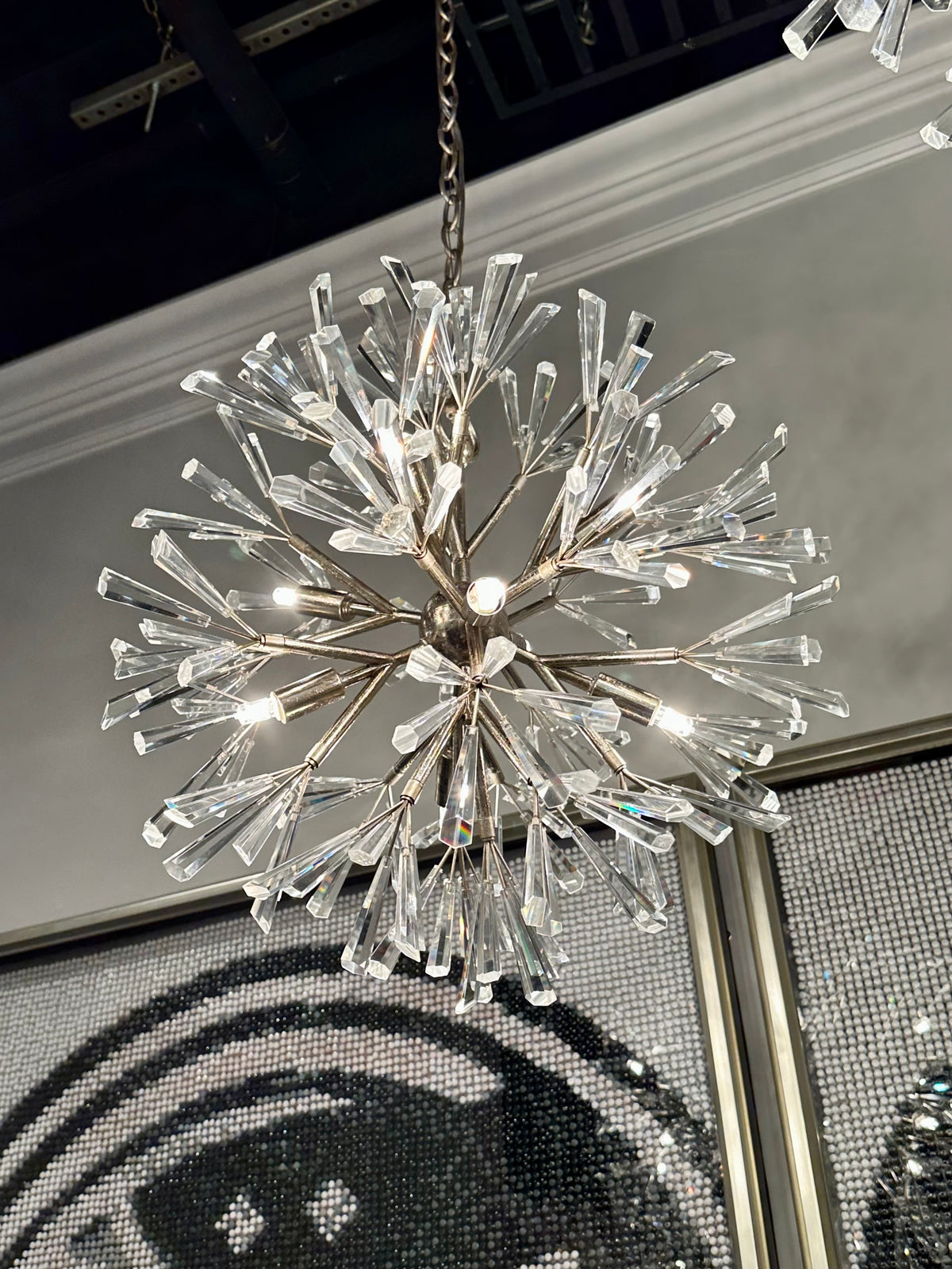 Barclay Crystal Eight-Light Pendant Chandelier Branched Nine-Light Chandelier - Luxury Living Collection