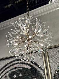 Barclay Crystal Eight-Light Pendant Chandelier Branched Nine-Light Chandelier - Luxury Living Collection