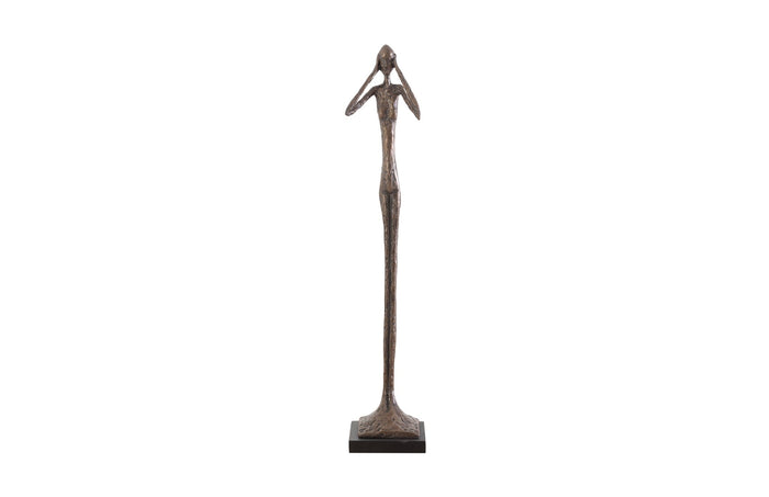 Hear No Evil Small Sculpture - Bronze
