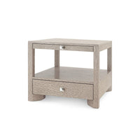 Cardano 1-Drawer Side Table - Taupe Grey
