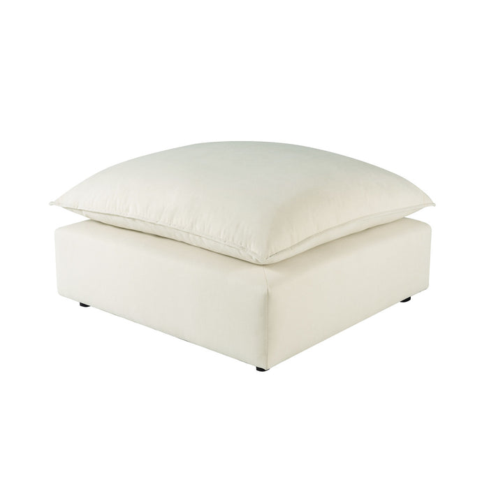 Carlie Natural Ottoman - Luxury Living Collection