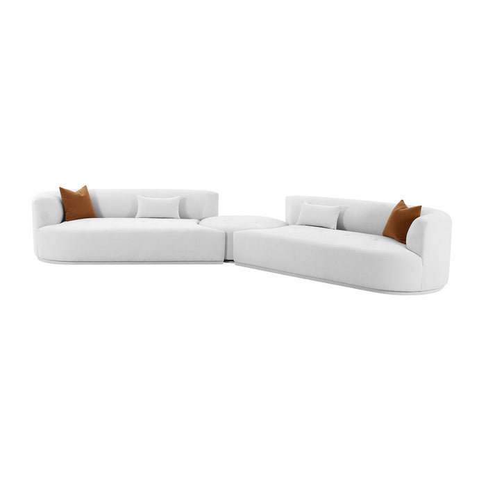 Pablo Grey Velvet 3-Piece Modular Sectional - Luxury Living Collection
