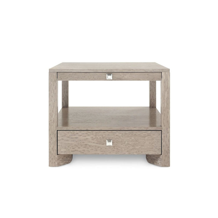 Cardano 1-Drawer Side Table - Taupe Grey
