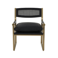 Harriet Black Vegan Leather Chair