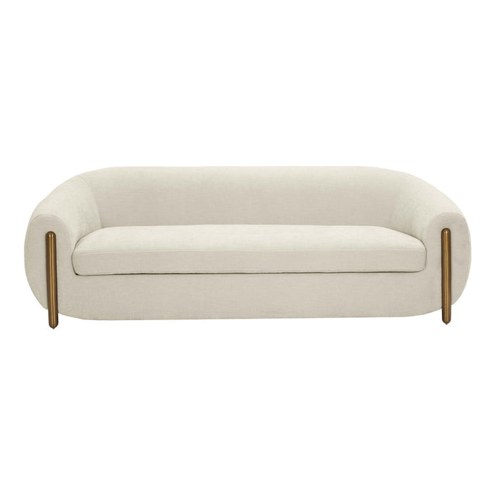 Lina Cream Chenille Textured Sofa - Luxury Living Collection