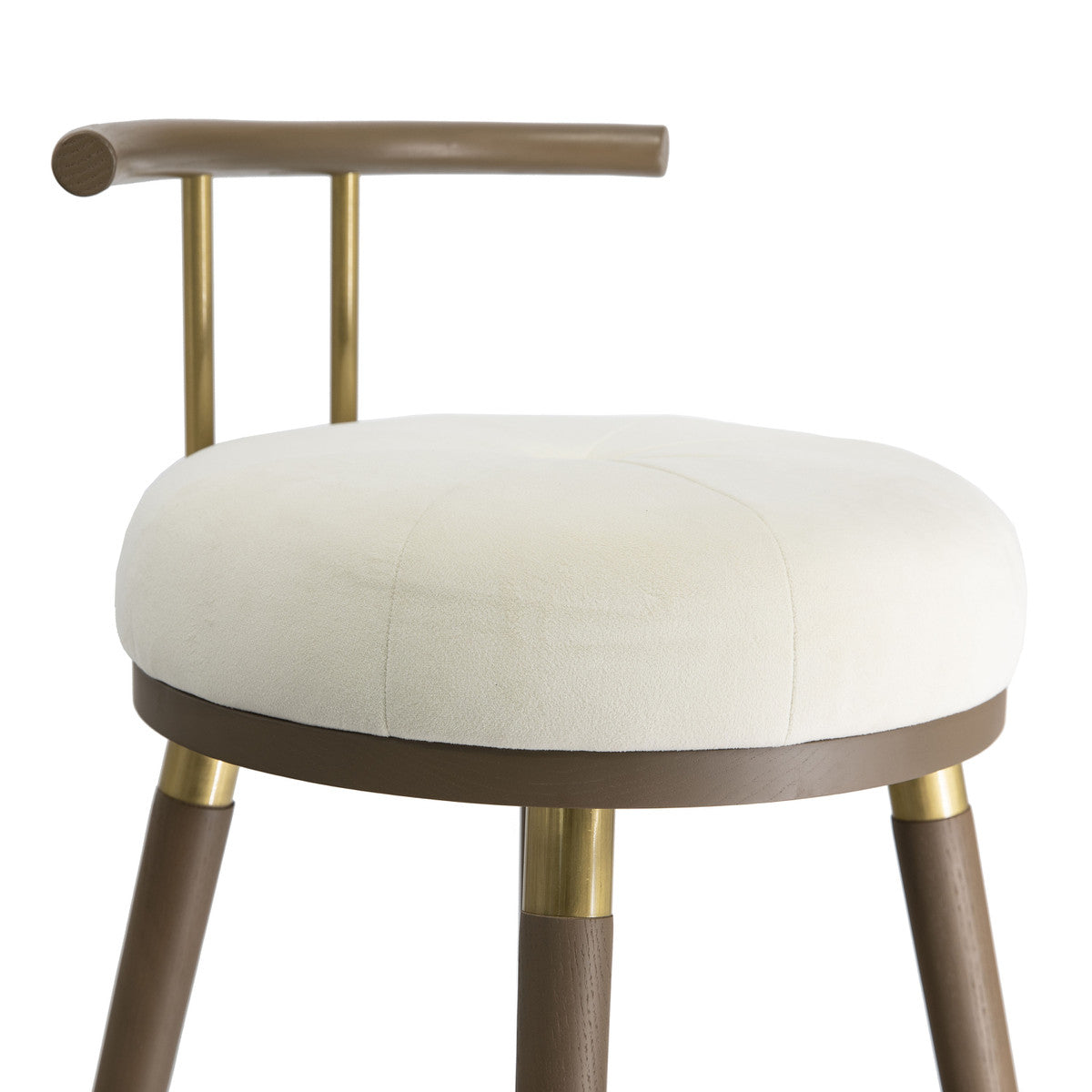 Heather Cream Velvet Counter Stool