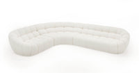 Nicoma Off-White Fabric Sectional Sofa