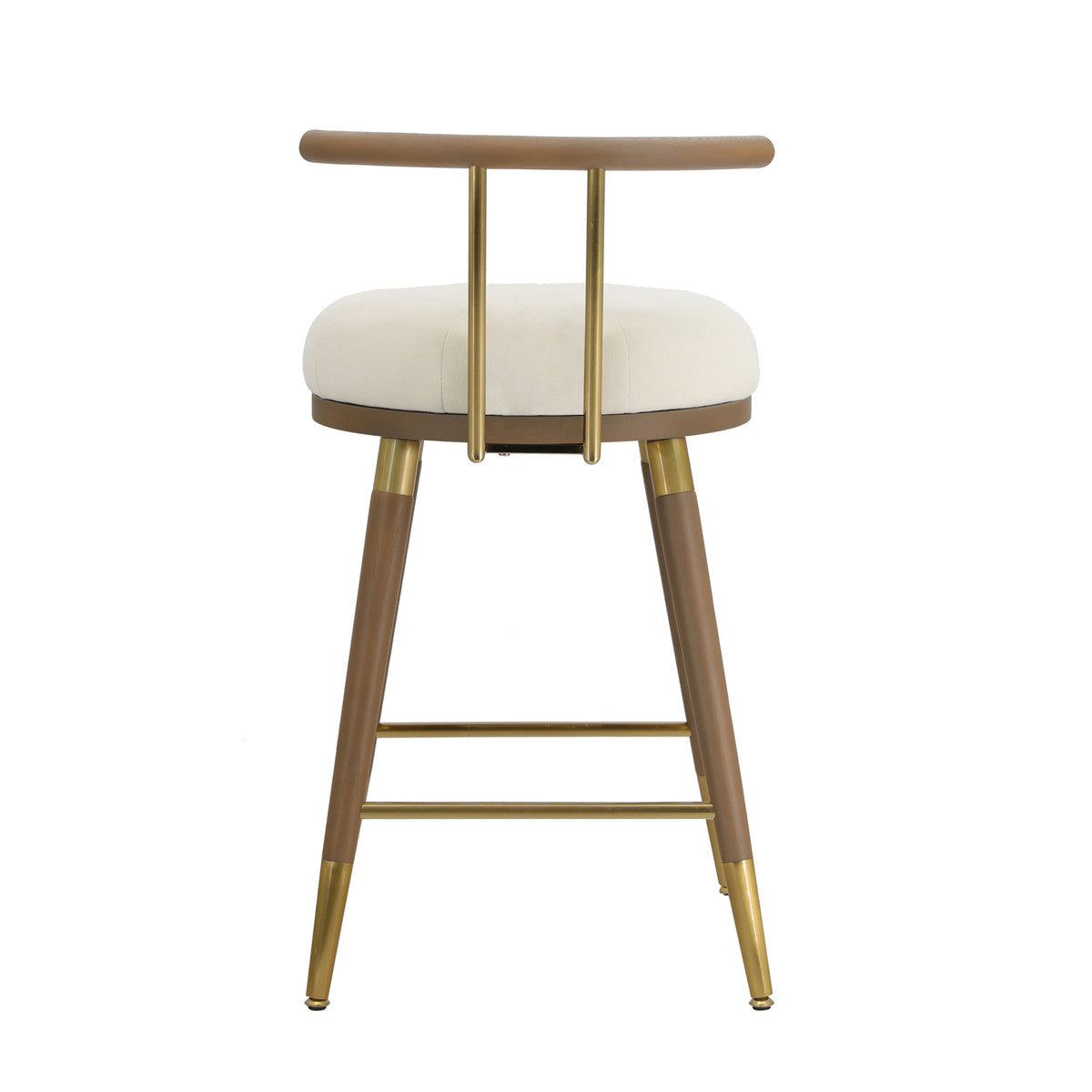 Heather Cream Velvet Counter Stool