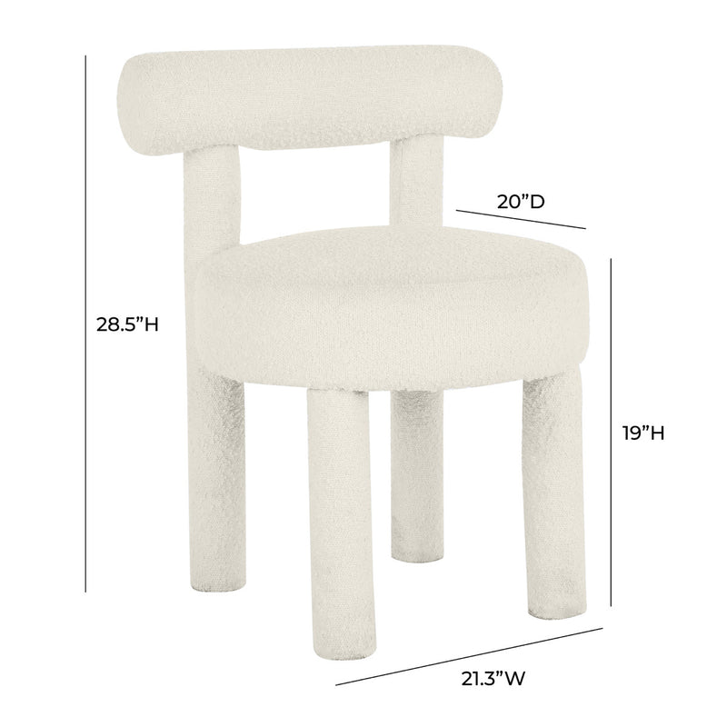 Cameila Cream Boucle Dining Chair - Luxury Living Collection