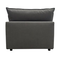 Cali Slate Performance Fabric Modular Armless Chair
