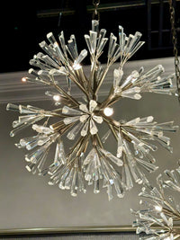 Barclay Crystal Eight-Light Pendant Chandelier Branched Nine-Light Chandelier - Luxury Living Collection