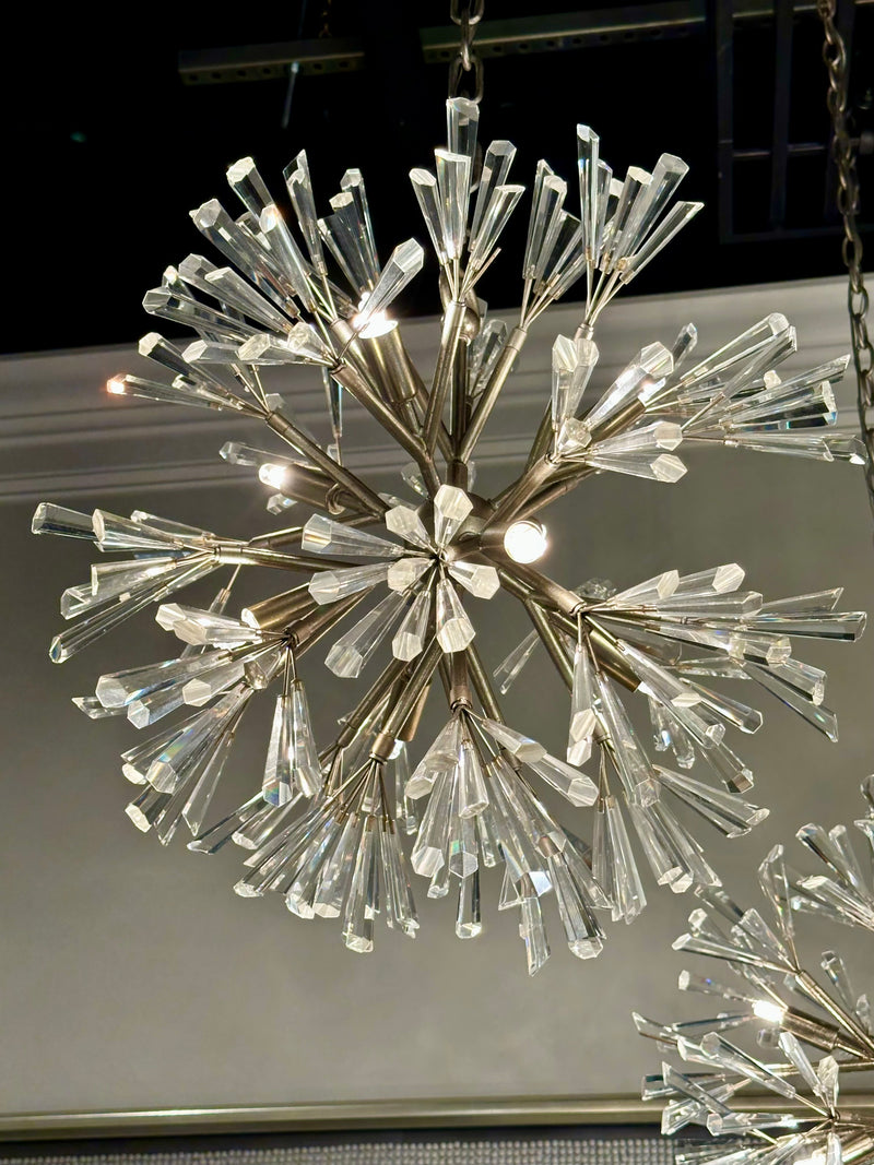 Barclay Crystal Eight-Light Pendant Chandelier Branched Nine-Light Chandelier - Luxury Living Collection