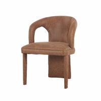 Omi Cognac Faux Leather Dining Chair