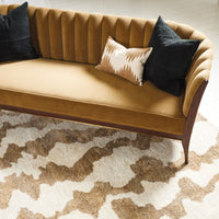 Channel 80" Toast Velvet Back Sofa