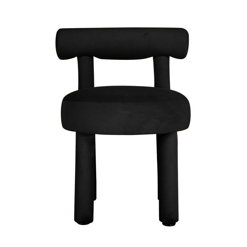 Cameila Black Velvet Dining Chair - Luxury Living Collection