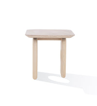 Etos Modern Faux Marble & Natural Ash End Table