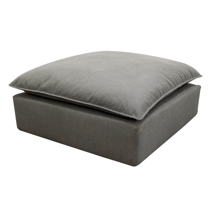 Cali Slate Performance Fabric Ottoman