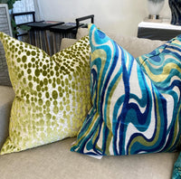 Vie Superior Quality Luxurious Blue Pillow