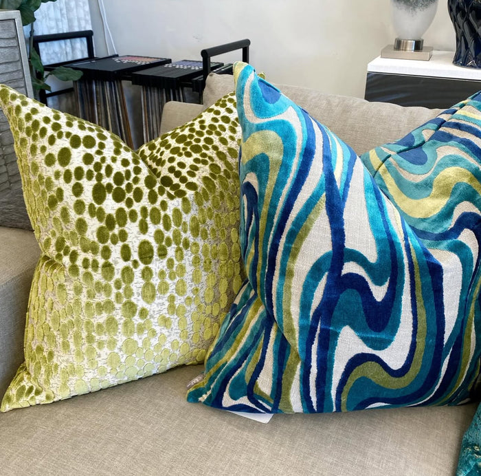 Vie Superior Quality Luxurious Blue Pillow