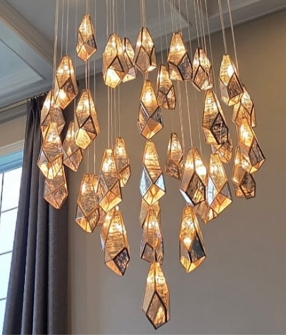 Glace Mirror 1-Light Multi-Drop Pendant