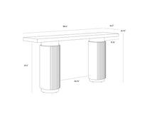Ashva 68" Natural Travertine & Brass Console Table