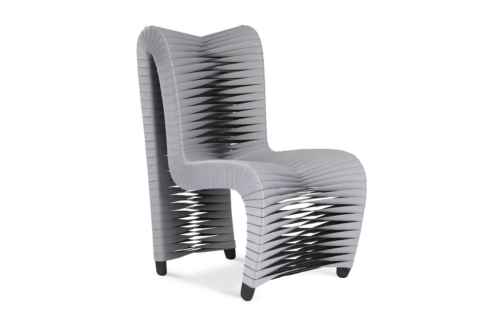 Straps Grey & Black High Back Dining Chair