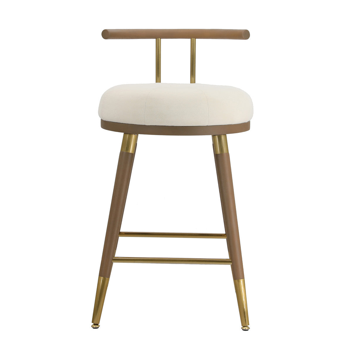 Heather Cream Velvet Barstool