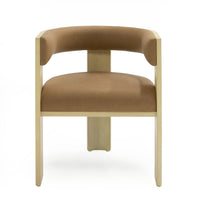 Etos Modern Natural Ash & Rust Fabric Dining Chair