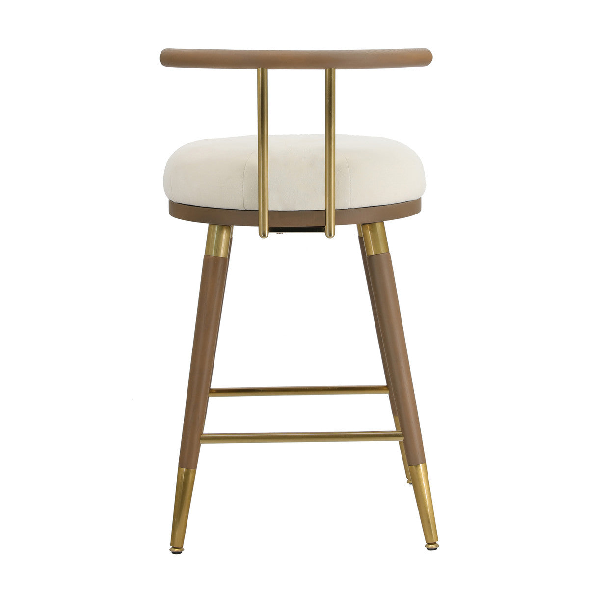 Heather Cream Velvet Barstool