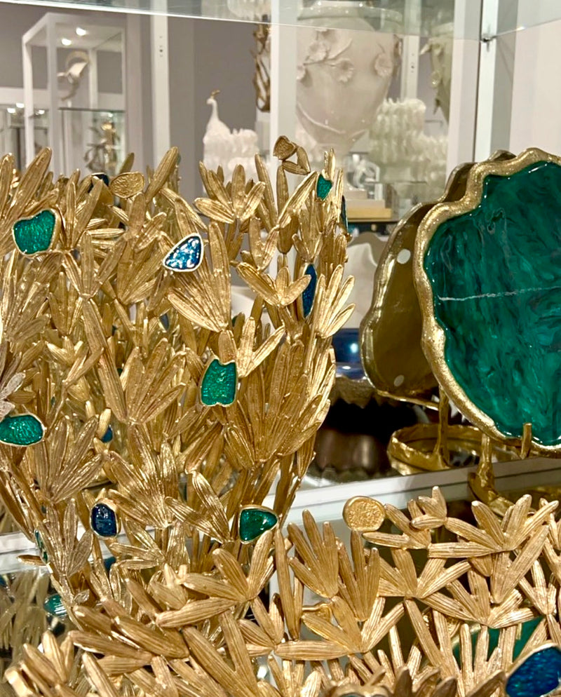 Fenella Malachite Trays - Luxury Living Collection