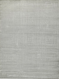 Ollie Modern Light Silver Patterned Area Rug - Elegance Collection